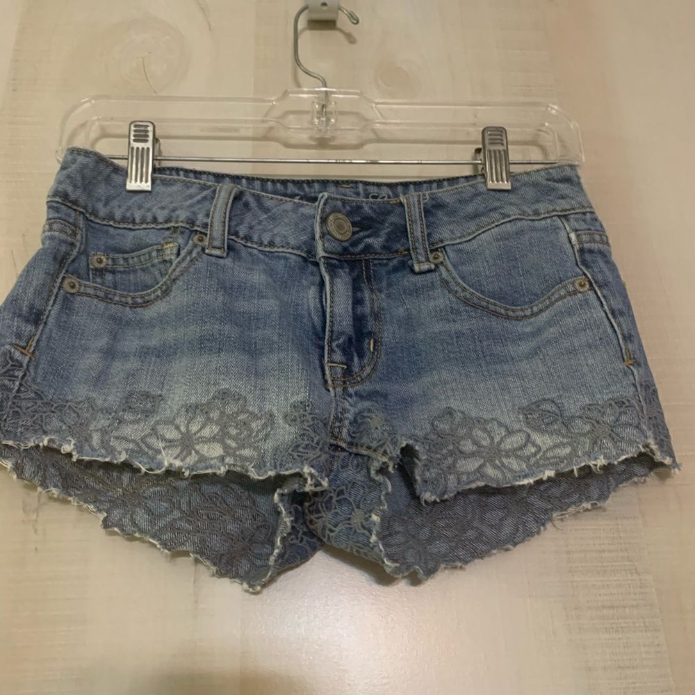 American Eagle Jean denim shorts embellished, 00